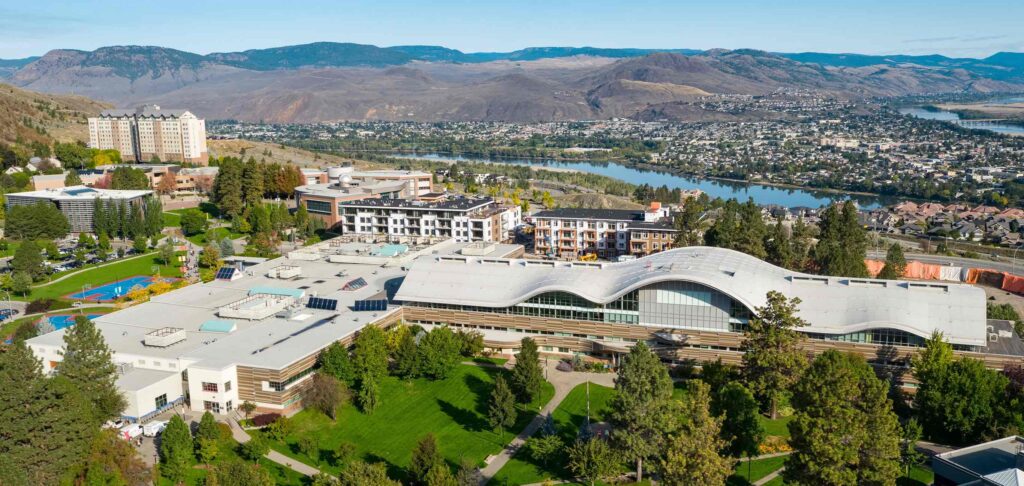 An aerial shot over the TRU campus.